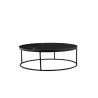 Onix 39" Round Coffee Table - Black - Side