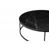 Onix 39" Round Coffee Table - Black - Table Top Angle