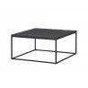 Onix 30" Square Coffee Table Black - Angled View