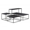 Onix 30" Square Coffee Table Black - Set