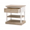 Essentials For Living Weave 1-Drawer Side Table - Front Side Opened Angle