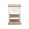 Essentials For Living Weave 1-Drawer Side Table - Side Angle