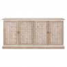 Essentials For Living Weave Media Sideboard - Smoke Gray Oak, White Painted Oak - Front Angle
