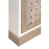 Essentials For Living Weave Media Sideboard - Smoke Gray Oak, White Painted Oak - Base Angle