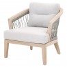 Web Outdoor Club Chair - Platinum - Angled View
