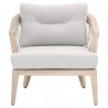 Web Outdoor Club Chair - Taupe White - Front 