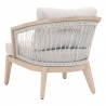 Web Outdoor Club Chair - Taupe White - Back Angled