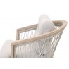 Web Outdoor Club Chair - Taupe White - Side View