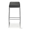 Zuo Modern Wedge Bar Stool in Black - Front