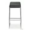 Zuo Modern Wedge Bar Stool in Black - Front - Zuo Modern Wedge Bar Stool in Black - Front