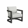 Sunset West Malibu Club Chair in Cast Silver, No Welt Side - Sunset West Malibu Club Chair in Cast Silver, No Welt Side