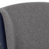 Sunpan Pearce Dining Chair Dark Grey-Abbington Navy - Seat Closeup Top Angle