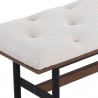 Sunpan Staten Bench Vienna Cream - Closeup Top Angle