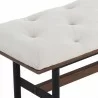 Sunpan Staten Bench Vienna Cream - Closeup Top Angle - Sunpan Staten Bench Vienna Cream - Closeup Top Angle