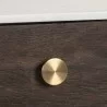 Sunpan Keely Nightstand in White Marble-Dark Walnut  - Closeup Angle - Sunpan Keely Nightstand in White Marble-Dark Walnut  - Closeup Angle