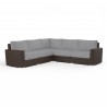 Montecito Sectional in Canvas Granite w/ Self Welt - Front Side Angle