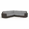 Montecito Sectional in Canvas Granite w/ Self Welt - Front Side Angle - Montecito Sectional in Canvas Granite w/ Self Welt - Front Side Angle