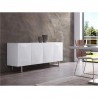Whiteline Modern Living Paul Buffet With 5mm Pure Tempered Grey/White Glass Top