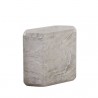Sunpan Spezza End Table - Low Marble Look Grey - Front Side Angle