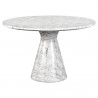 Sunpan Shelburne Dining Table Marble Look - White 47'' - Front Angle