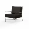 Provence Club Chair in Spectrum Carbon w/ Self Welt - Front Side Angle - Provence Club Chair in Spectrum Carbon w/ Self Welt - Front Side Angle