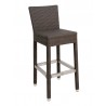 Florida Seating Hand Woven PE Synthetic Wicker Over Aluminum Aluminum Frame Barstool - WIC-07B - Coffee front