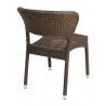 Hand Woven PE Synthetic Wicker Over Aluminum Side Chair - WIC-08 - Back