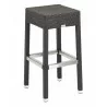 Hand Woven PE Synthetic Wicker Over Aluminum Frame Barstool - WIC-17BB - Coffee - Hand Woven PE Synthetic Wicker Over Aluminum Frame Barstool - WIC-17BB - Coffee