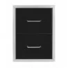  Wildfire Outdoor Living Double Drawer 16” X 22” 304 Black SS -  Wildfire Outdoor Living Double Drawer 16” X 22” 304 Black SS