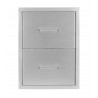  Wildfire Outdoor Living Double Drawer 16” X 22” 304 Black SS - Front