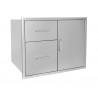 Wildfire Outdoor Living Door/Drawer Combo 30” X 24” 304 SS - Angled View
