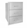 Wildfire Outdoor Living Triple Drawer 19” X 26” 304 SS - Angled - Wildfire Outdoor Living Triple Drawer 19” X 26” 304 SS - Angled