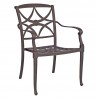 Woodard Wiltshire Dining Arm Chair with Optional Cushion - Angled