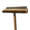 WPPO Ovens Pizza Oven Brush with Scraper and Wooden Handle - Back of Brush