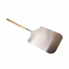 WPPO Ovens Traditional Long Handle Aluminum Pizza Peel 14"W x 38"L - Front