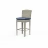 Manhattan Counter Stool in Spectrum Indigo w/ Self Welt - Front Side Angle - Manhattan Counter Stool in Spectrum Indigo w/ Self Welt - Front Side Angle