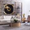Sunpan Keller Swivel Lounge Chair Missouri Mahogany Leather - Lifestyle