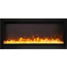 34" Basic Clean-face Electric Built-in With Glass With Black Steel Surround - Orange Flame