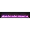 74" Basic Clean-face Electric Built-in With Glass With Black Steel Surround - Purple Flame