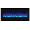 Amantii 50" fireplace with Black Glass surround - Blue Flame