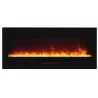 Amantii 50" fireplace with Black Glass surround - Red and Yellow Flame - No Logs - Amantii 50" fireplace with Black Glass surround - Red and Yellow Flame - No Logs