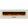 Amantii 60" Flush Mount fireplace with Black Glass Surround And Log set - Orange Flame - Amantii 60" Flush Mount fireplace with Black Glass Surround And Log set - Orange Flame