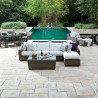 Woodard Augusta Wicker Woven Cocktail Table - Lifestyle