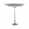 Woodard Canopi Grace 9' Octagonal Flat Umbrella with Pulley Lift - Bottom Angle - Woodard Canopi Grace 9' Octagonal Flat Umbrella with Pulley Lift - Bottom Angle