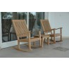 Anderson Teak Del-Amo Rocking Chair with Bahama 20" Square Mini Side Table 1