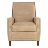 Sunpan Florenzi Lounge Chair - Latte Leather - Front Angle