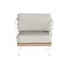 Sunpan Leon Lounge Chair - White - Palazzo Cream - Front Angle