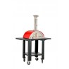 WPPO Ovens Karma 25 Colored Wood-Fired Oven With Stand/Cart - Red