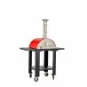 WPPO Ovens Karma 25 Colored Wood-Fired Oven With Stand/Cart - Red - WPPO Ovens Karma 25 Colored Wood-Fired Oven With Stand/Cart - Red