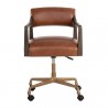 Sunpan Keagan Office Chair in Shalimar Tobacco Leather - Front Angle